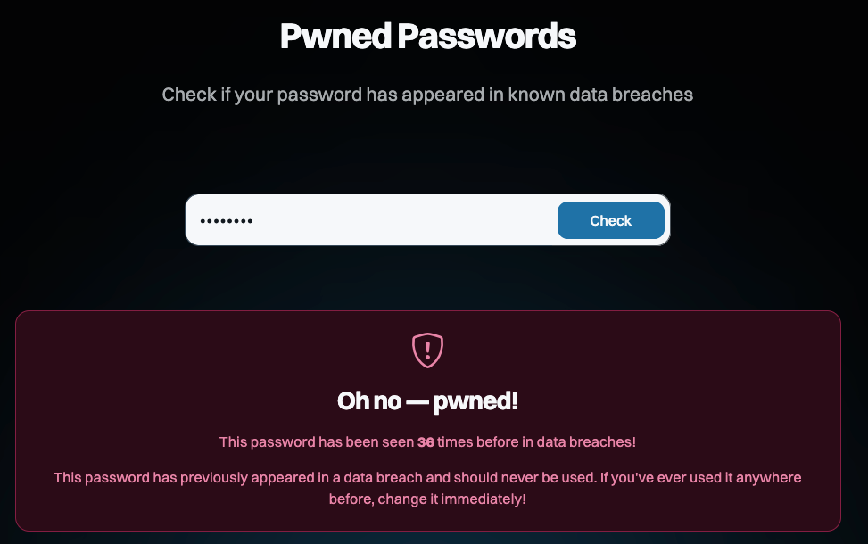 haveibeenpwned passwords